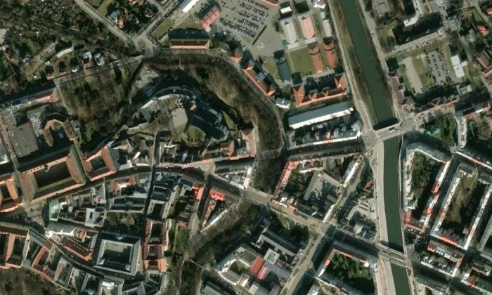 Katedrála svatého Václava v Olomouci – letecký pohled