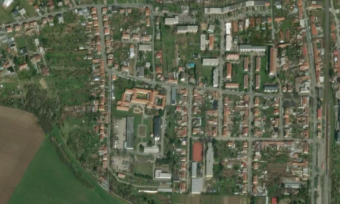Klášter sester těšitelek – letecký pohled