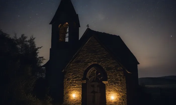 kostel Narození Panny Marie (Kotouň) – noc