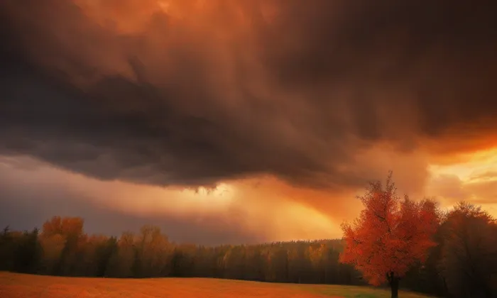 Kostel Navštívení Panny Marie (Obyčtov) – autumn