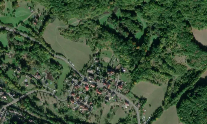 Kostel svaté Anny (Jedlka) – letecký pohled