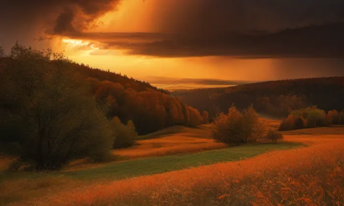 Kostel svatého Bartoloměje (Bílence) – autumn