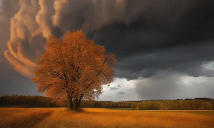 Kostel svatého Jana Křtitele (Janov) – autumn