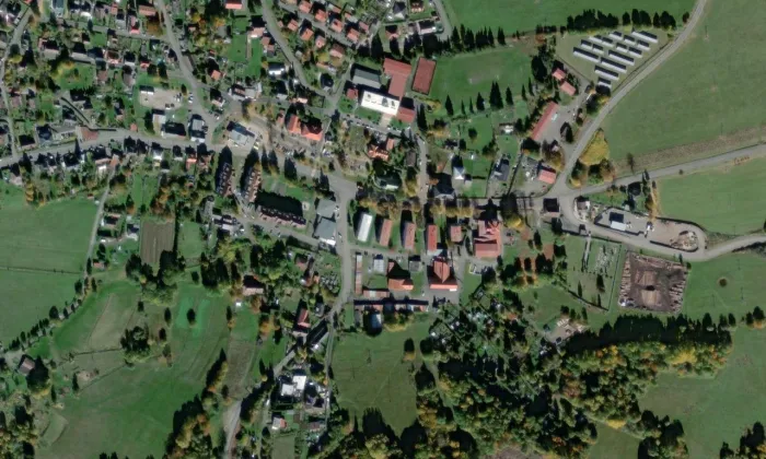 Kostel svatého Jiří (Přimda) – letecký pohled