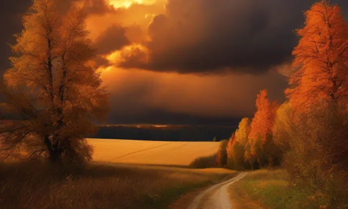 Kostel svatého Jiří (Přimda) – autumn