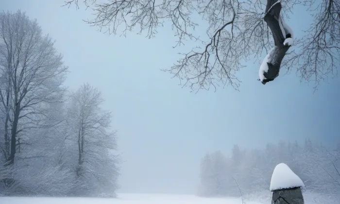 Kostel svatého Jiří (Panenský Týnec) – winter