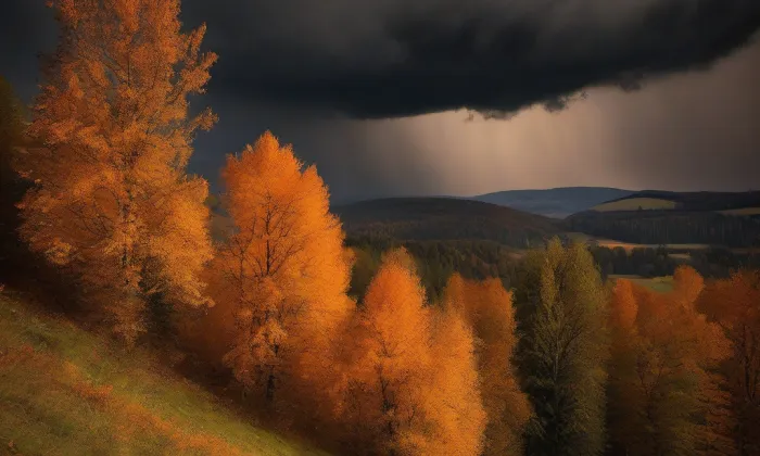 Kostel svatého Jiří (Pozděchov) – autumn