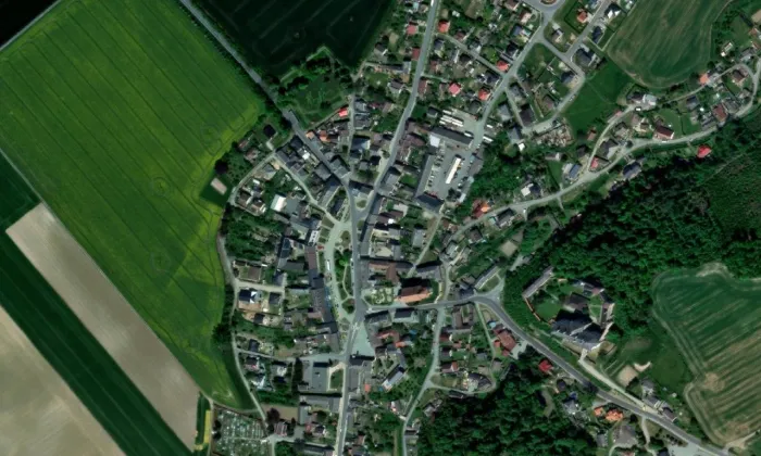 Kostel svatého Jiljí (Úsov) – letecký pohled
