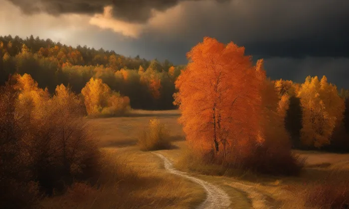 kostel svatého Jiljí (Bohuňov) – autumn
