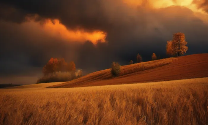 kostel svatého Kříže (Zlaté Hory) – autumn