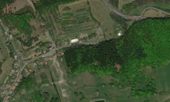 Kostel svatého Klimenta (Stupava) – letecký pohled