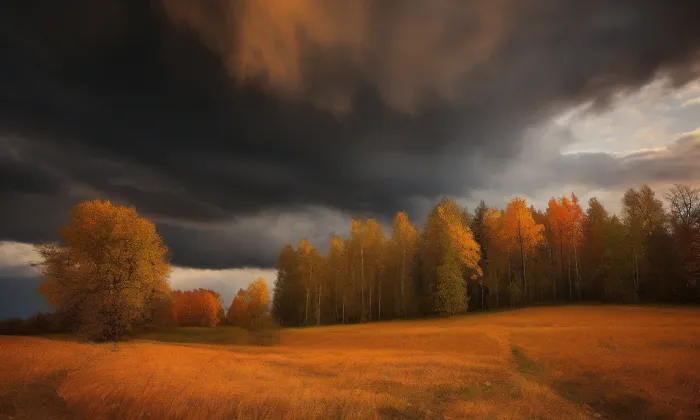 Kostel svatého Linharta (Horní Studénky) – autumn