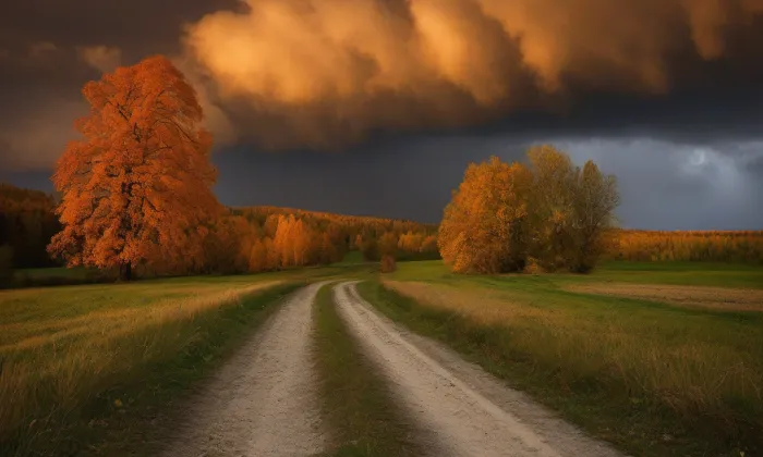 kostel svatého Mikuláše v Březové – autumn