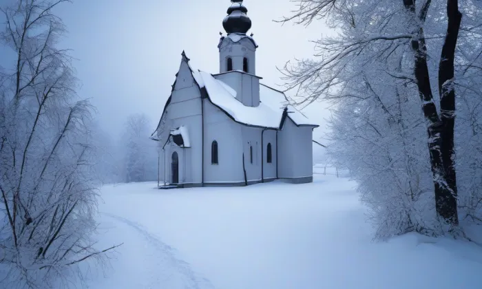 Kostel svatého Palmacia – winter