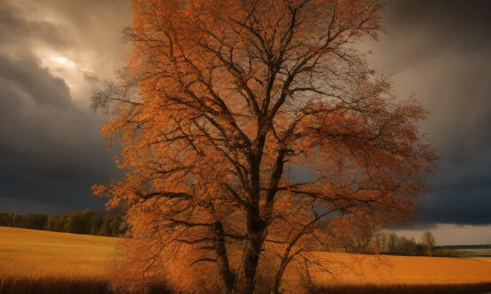 Kostel svatého Petra a Pavla (Řeporyje) – autumn