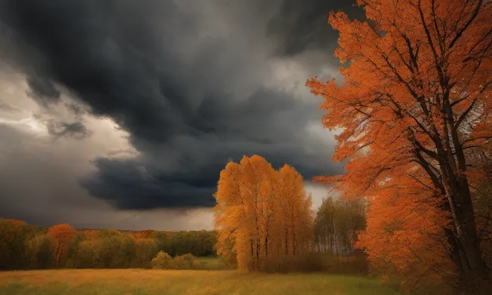 kostel svatého Václava (Bukovník) – autumn