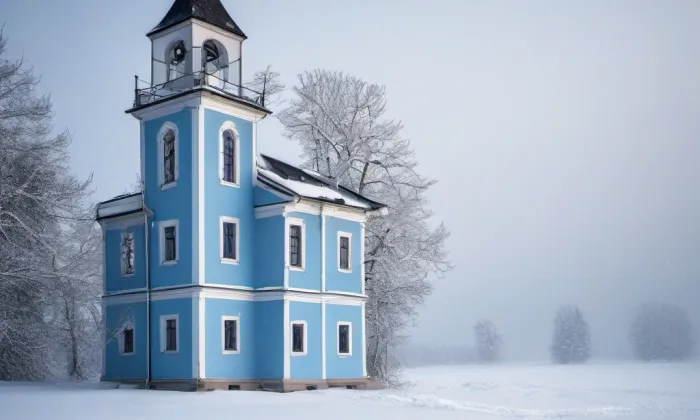 Kostel svatého Václava (Mcely) – winter