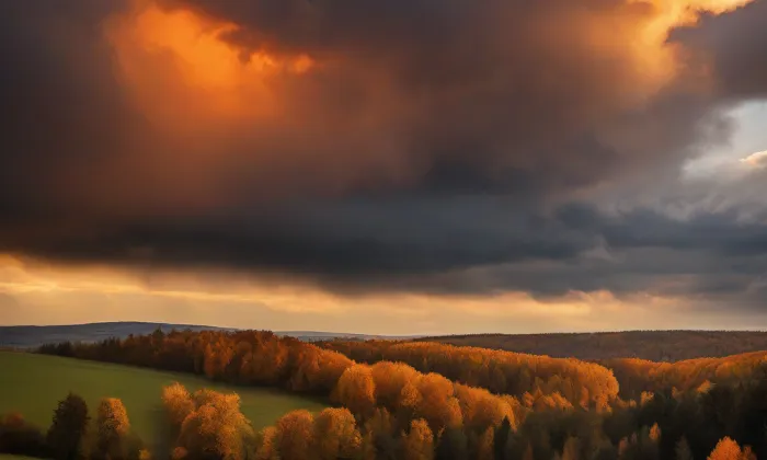 Kostel svatého Vavřince (Krásensko) – autumn