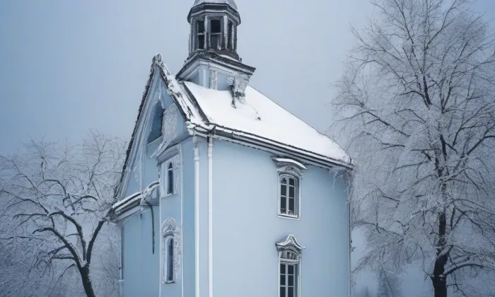 Kostel Všech svatých (Řesanice) – winter