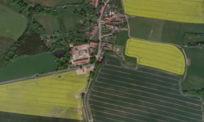 Kounice – letecký pohled
