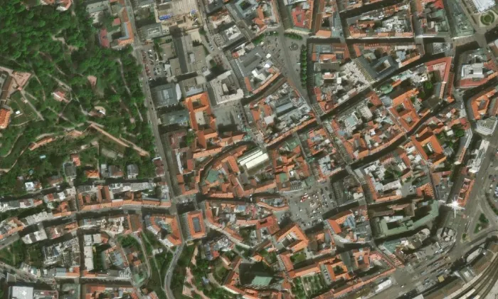Královská kaple (Brno-město) – letecký pohled
