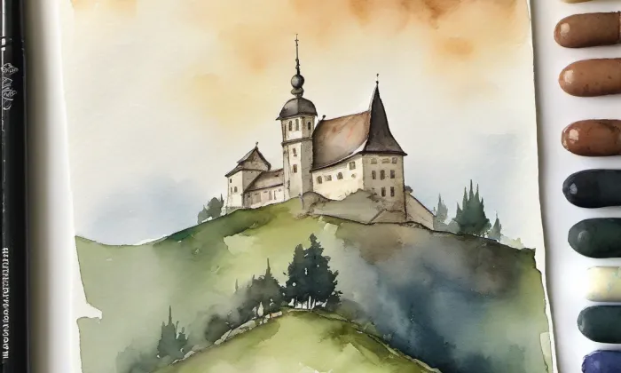Litoměřice – akvarel