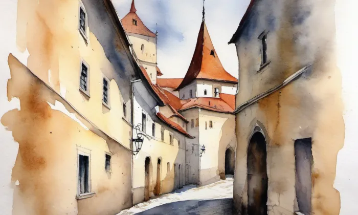 Loučky – akvarel