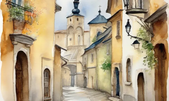 Lovosice – akvarel