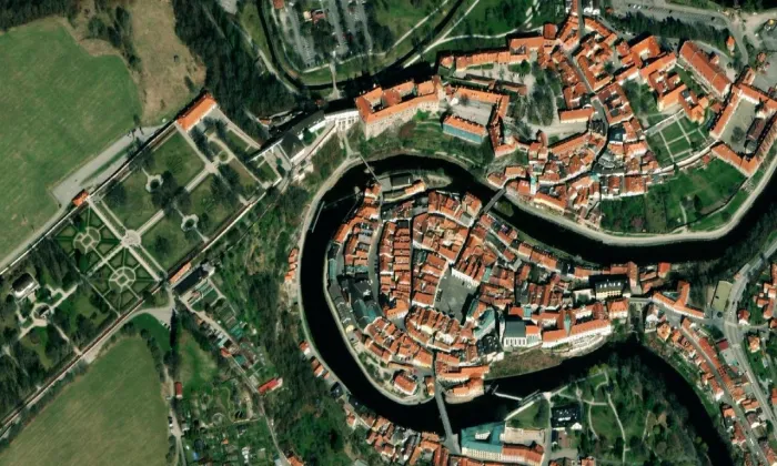 Pivovar – letecký pohled