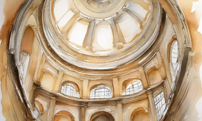 Rotunda svatého Michala – akvarel