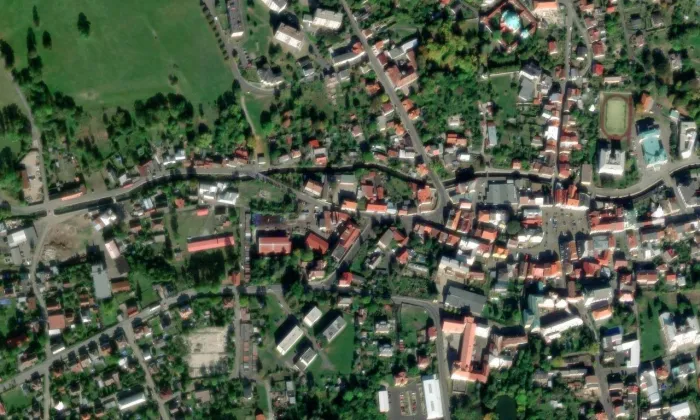 Salhausenovský dům – letecký pohled