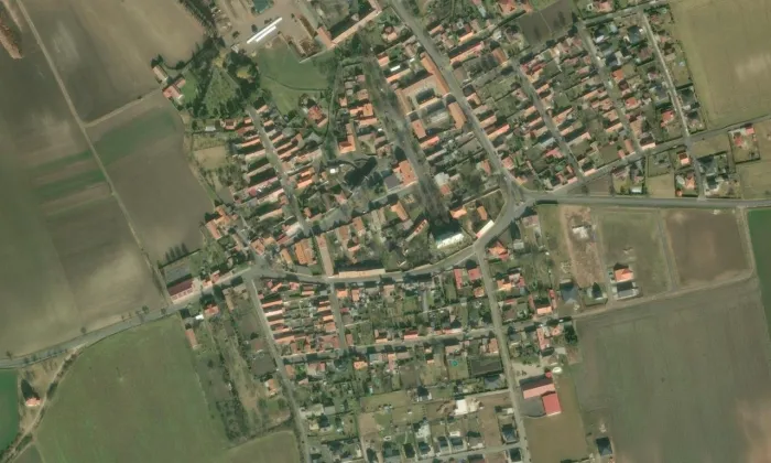 Slavětín – letecký pohled