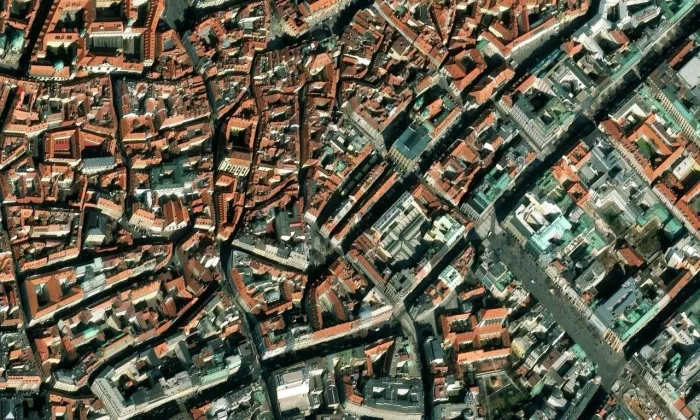 Staré Město – letecký pohled