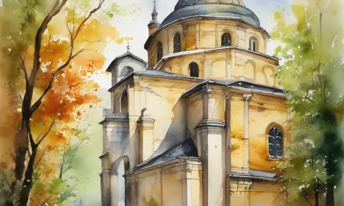 Vlčí důl (Bludov) – akvarel