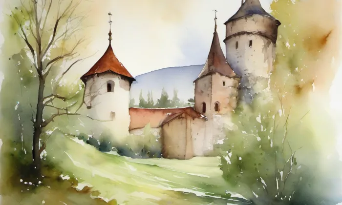 Vraní Hora – akvarel