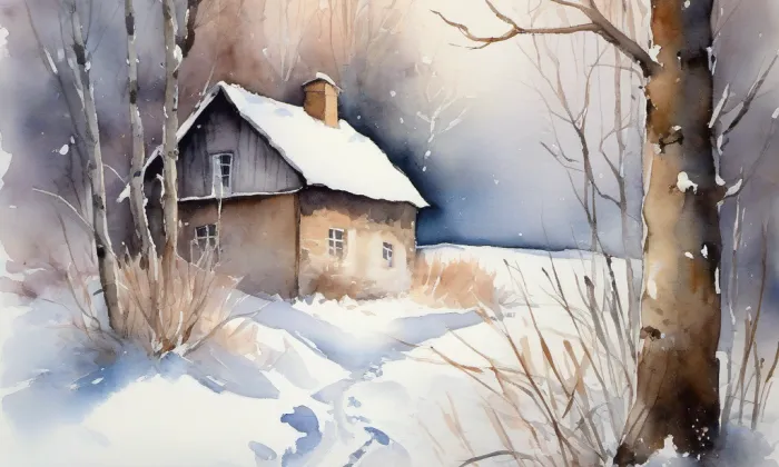 Winternitzovy mlýny – akvarel