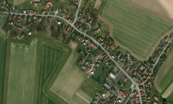 zámeček Pustějov – letecký pohled