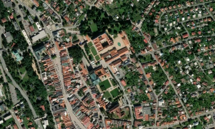 zámecký pivovar v Litomyšli – letecký pohled