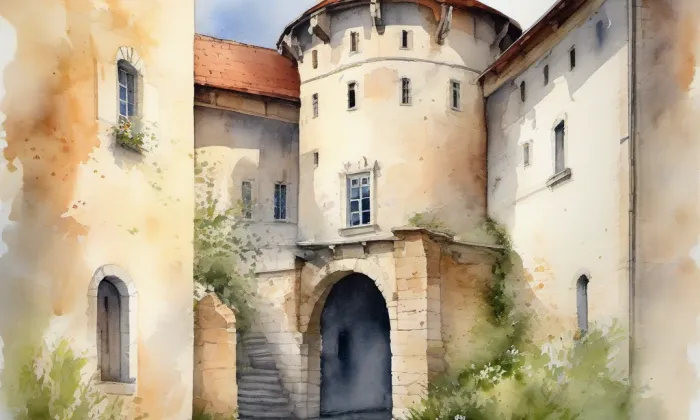 zámek Vrbičany – akvarel