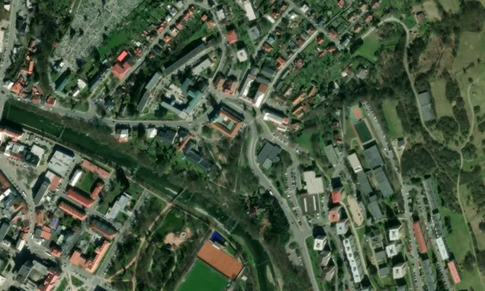 Zámek Vsetín – letecký pohled