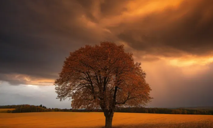 kostel Narození Panny Marie (Průhonice) – autumn