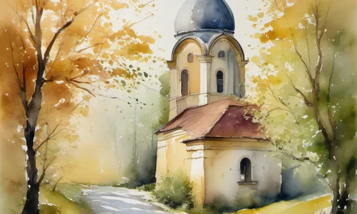 Lidkovice – akvarel