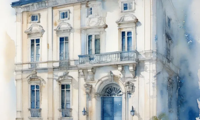 Oettingenský palác – akvarel