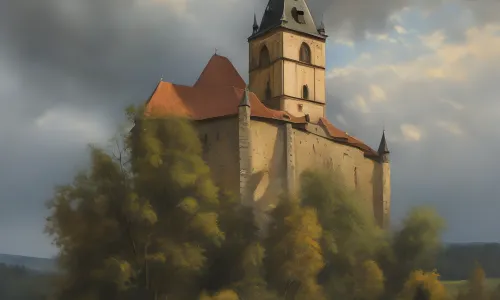 bývalý kostel Navštívení Panny Marie Hvožďany