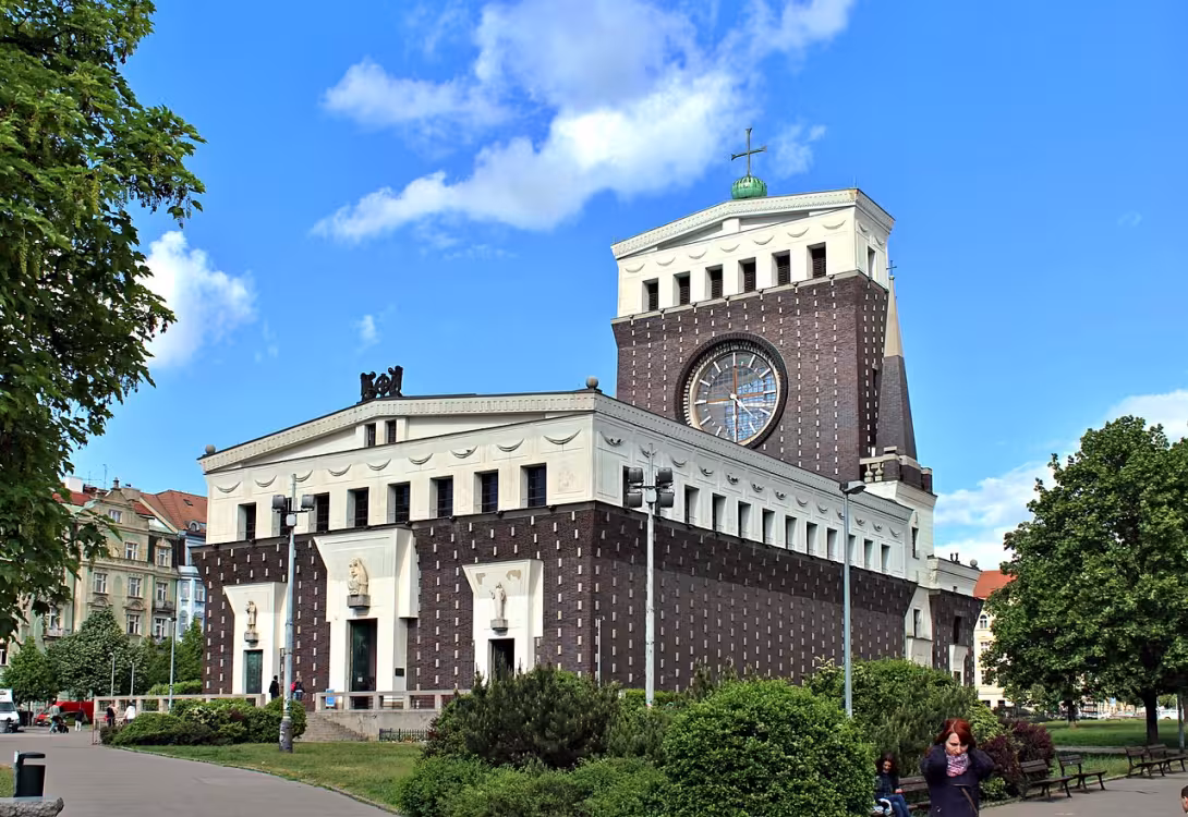 Dnešní pohled – Kostel Nejsvětějšího Srdce Páně v Praze