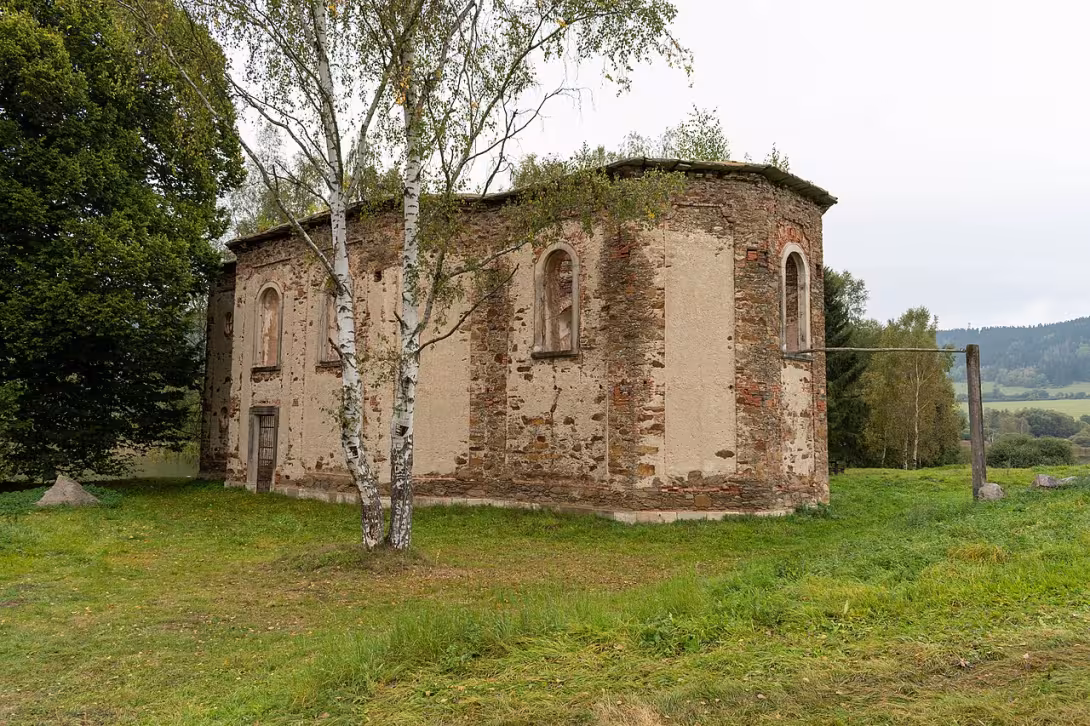 Dnešní pohled – Kostel svatého Blažeje (Branišov)