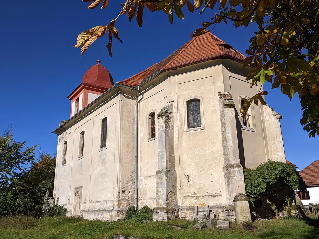 Dnešní pohled – Kostel svatého Jakuba Staršího (Bořejov)