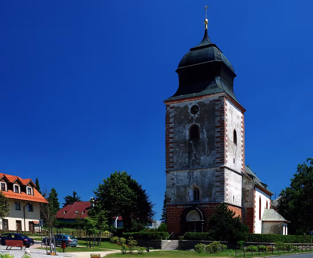 Dnešní pohled – Kostel svatého Jiří (Přimda)
