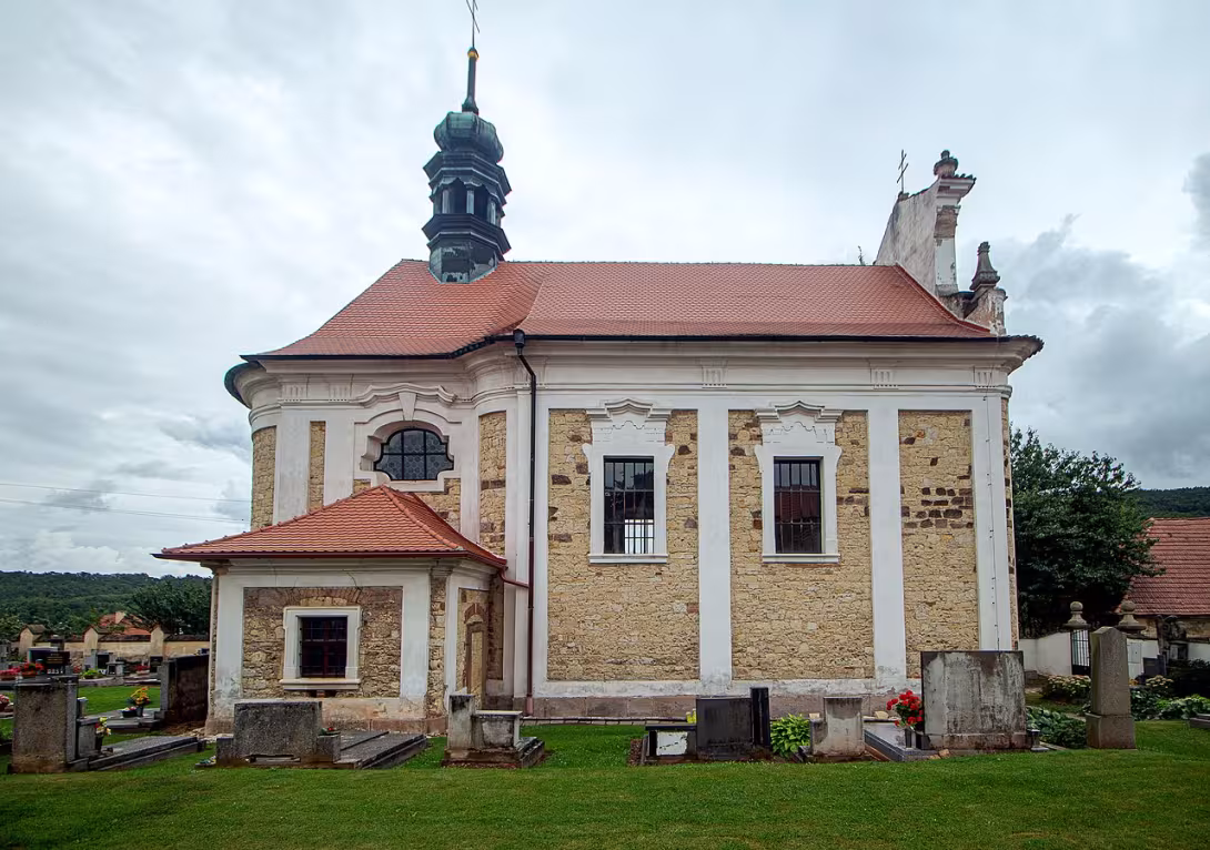 Dnešní pohled – Kostel svatého Matouše v Pnětlukách