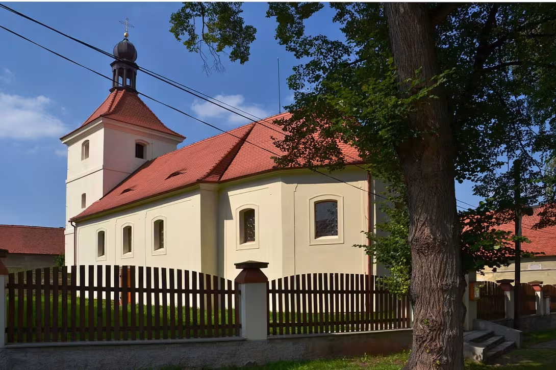 Dnešní pohled – Kostel svatého Mikuláše (Měcholupy)